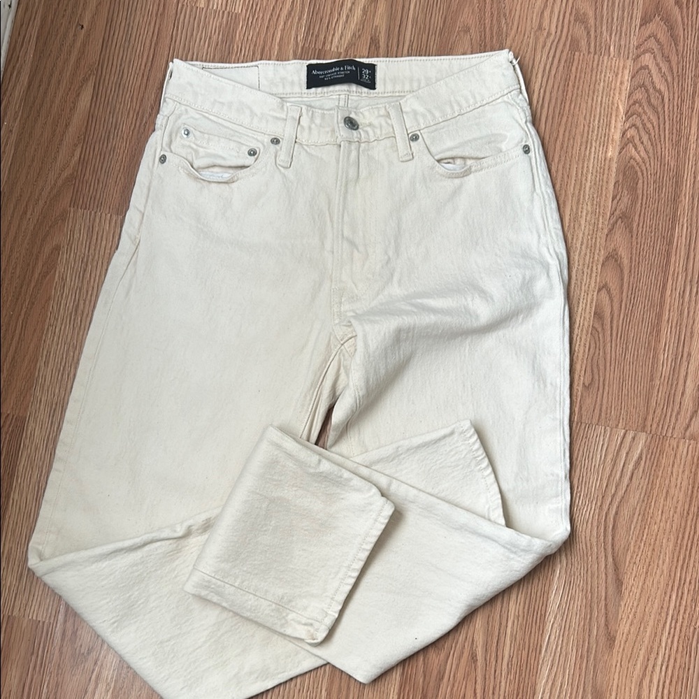 Cream Denim Jeans